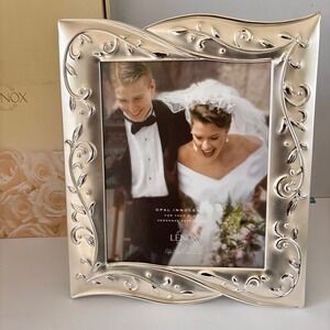 Lenox Silver Tone Picture Photo Frame 8x10 Wedding Anniversary Family